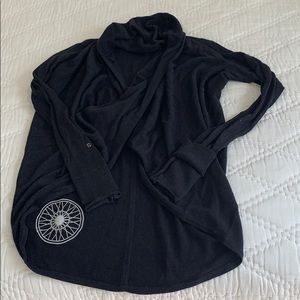 Dark grey Lululemon SoulCycle Iconic wrap sweater